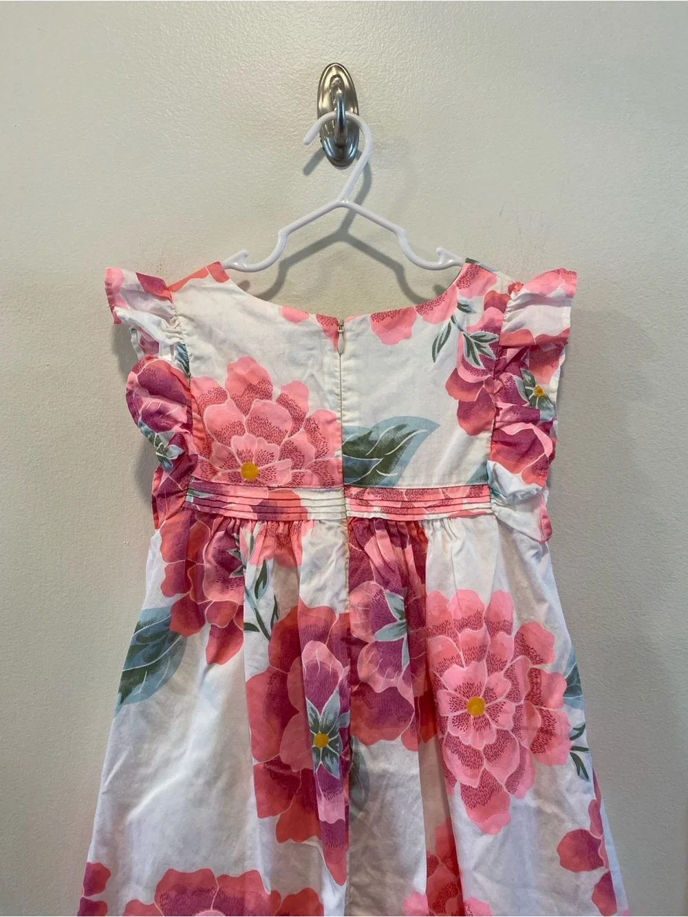 Tea coklection girls Cassie floral dress high-low hem peonie print size 8